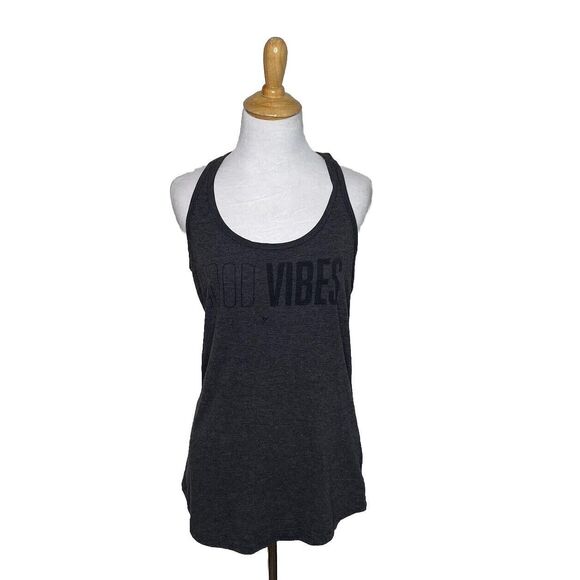 Old Navy Active Good Vibes Grey Gray Tank Top Size Medium Womens Workout - Picture 1 of 8